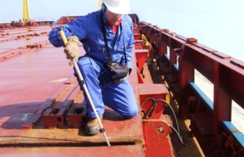 Cygnus Hatch Sure inspecting cargo hold hatch covers