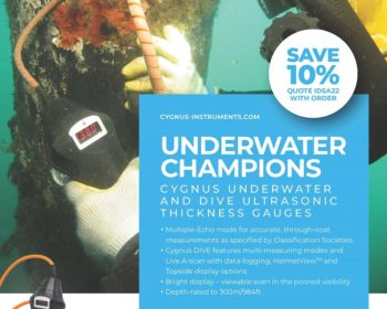 cygnus underwater dive full page advert